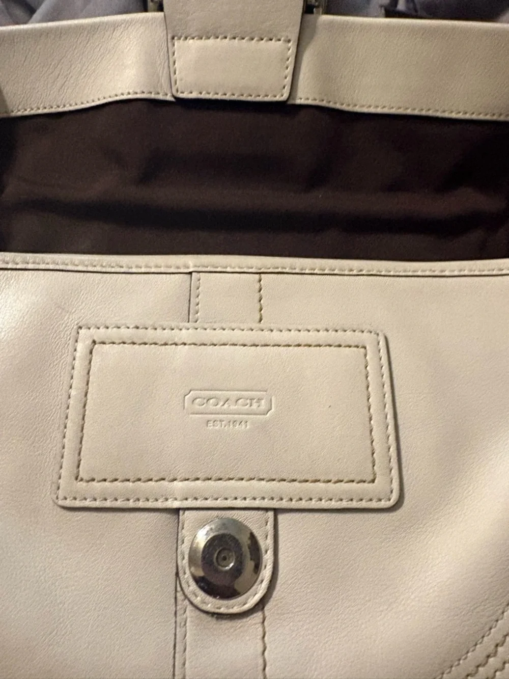 Coach Vintage White Soho Buckle Flap Bag - Picture 6 of 9